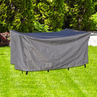Pokrowiec premium na zestaw mebli ogrodowych 185 x 125 cm szary