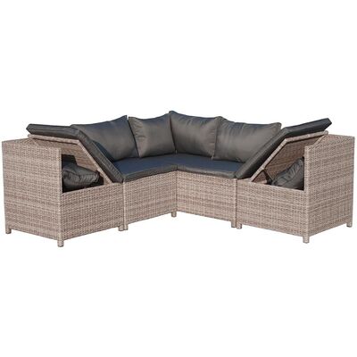 Komplet mebli Chloe 187 x 70 x 60 cm beżowy
