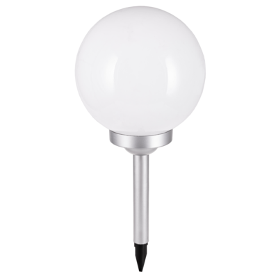 Lampa solarna wbijana kula 25 cm srebrna