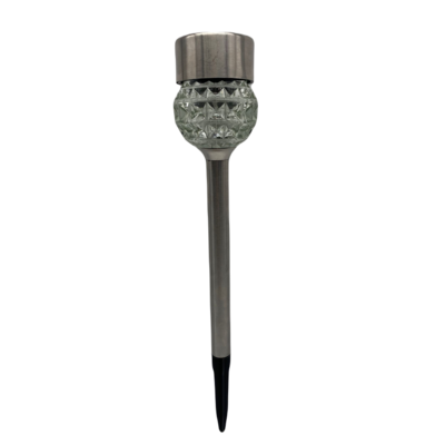 Lampa solarna 37 cm srebrna