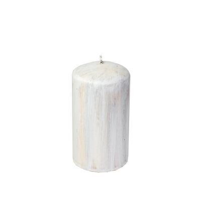 Świeca White Wood słupek 7 x 13 biały