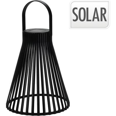 Lampion solarny czarny 23 x 20 cm
