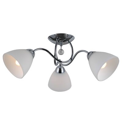 Żyrandol Lugano E27 40 W chrom/biały