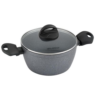 Garnek aluminiowy LAVA STONE szary 28 cm 7 l