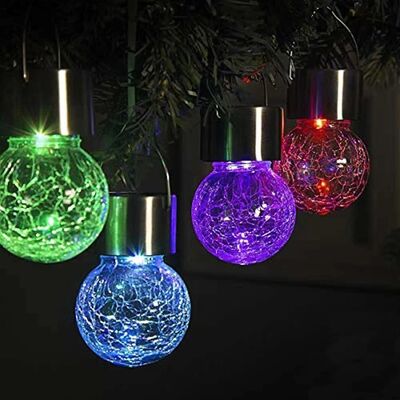 Lampka solarna wisząca kula