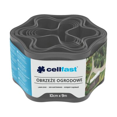 Obrzeże ogrodowe 10 cm x 9 m grafitowe Cellfast