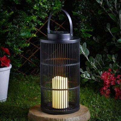 Latarenka solarna LED 18 x 18 x 24 cm czarna