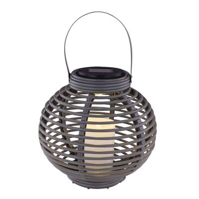 Latarnia solarna LED 22 x 22 x 20,5 cm szara
