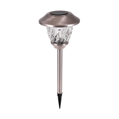 Lampa solarna 14 x 14 x 41 cm srebrna