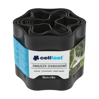Obrzeże ogrodowe 15 cm x 9 m czarne Cellfast