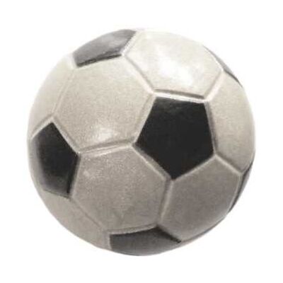 Piłka 72 mm football srebrna brokat