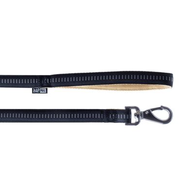 Smycz Soft Style czarny odblask L 2,0 cm