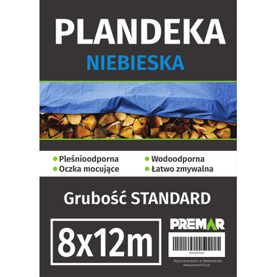 Plandeka 8 x 12 m niebieska