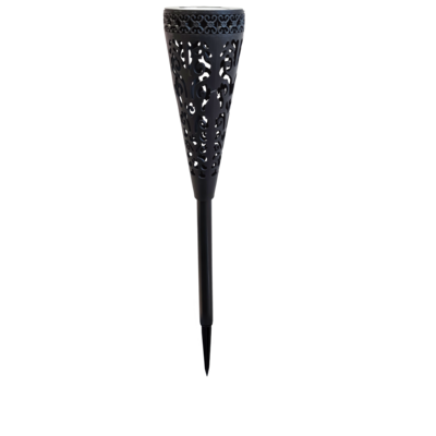 Lampa solarna LED 41 cm czarna