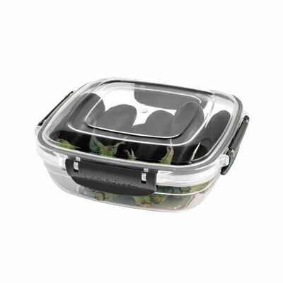 Pojemnik Lock Fresh 1 l 17,5 x 17,5 x 8,4 cm antracytowy