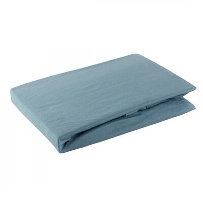 Prześcieradło jersey z gumką 220 x 200+30 cm ciemnoniebieski