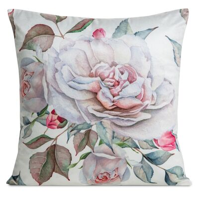 Poszewka dekoracyjna D91 ROSA 40 x 40 cm biało-niebieska