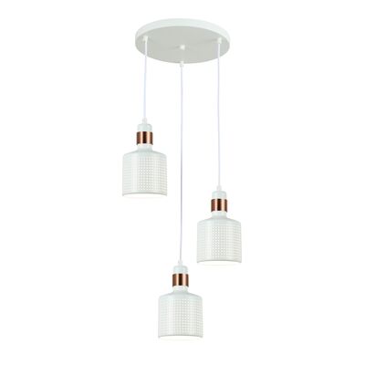 Lampa wisząca Restenza 3 x E27 40 W biała
