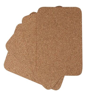 Komplet podkładek prostokątnych 40 x 30 cm korek naturalny 4 sztuki