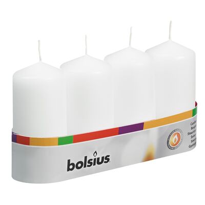 Zestaw świec pieńkowych adwentowych 4 szt. 10 x 4,8 cm biały Bolsius