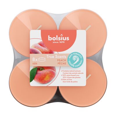Świeca zapachowa Maxi Light 8 szt. brzoskwinia Bolsius