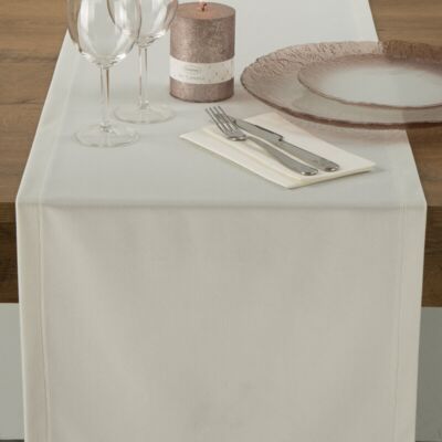 Bieżnik dekoracyjny VELVET 40 x 140 cm biały
