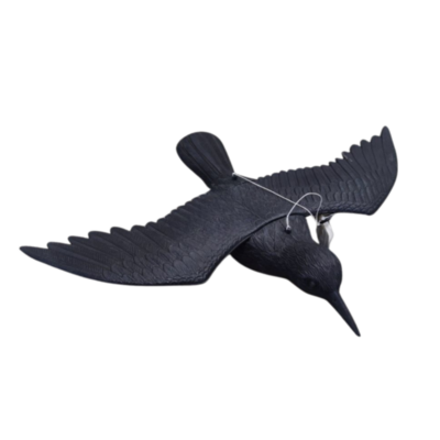 Figurka plastikowa kruk 40 x 15 cm czarna