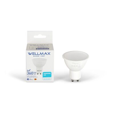Żarówka LED GU10 4 W barwa zimna Wellmax