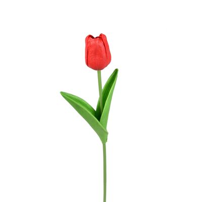 Kwiat sztuczny tulipan 30 cm czerwony