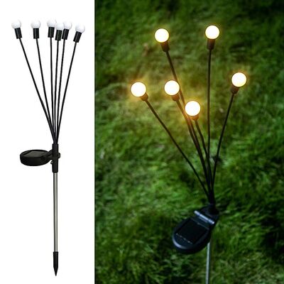 Lampa solarna wbijana 6 LED wys. 72 cm ciepły biały