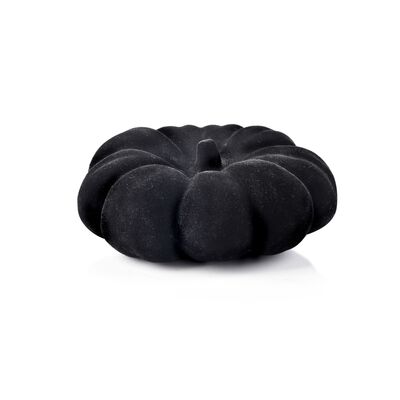 Figurka ceramiczna dynia welur czarny HTC9335 18 x 18 x 7 cm czarna