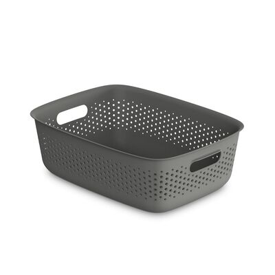 POJEMNIK OPENSTORE 39X29X13CM 10L SZARY (5510)