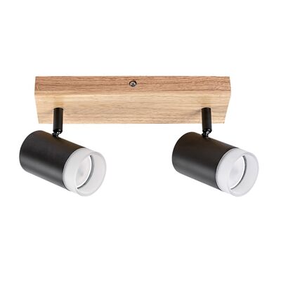 Spot Toras GU10 2 x 5 W dąb/czarny