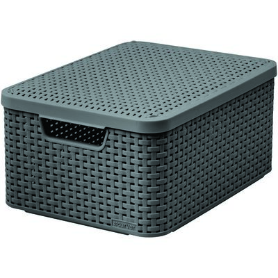Koszyk Style z pokrywką 18 L CU-03618 szary