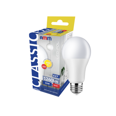 Żarówka LED AMM-E27-A65-15W-WW