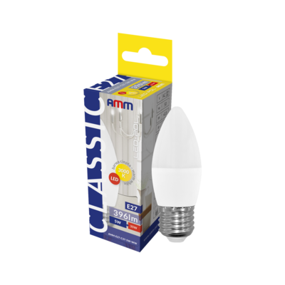Żarówka LED AMM-E27-C37-5W-WW