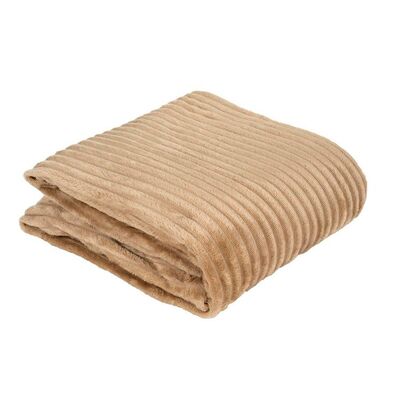 Koc SORIA 150 x 200 cm beż microfibra 220-260 g/m2